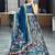 royal blue art silk printed lehenga choli