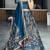 royal blue art silk printed lehenga choli