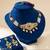 Indian bollywood gold plated kundan choker bridal necklace earrings jewelry set