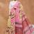 Pink floral silk blend regular saree with blouse