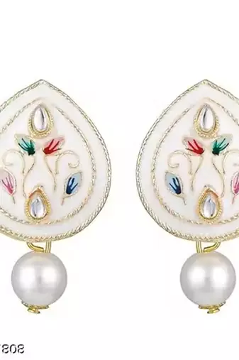 Indian bollywood gold plated kundan choker bridal necklace earrings jewelry set