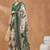 Green  floral silk blend regular saree with blouse