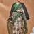 Green  floral silk blend regular saree with blouse