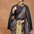 Black  floral silk blend regular saree with blouse