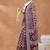Wine floral silk blend regular saree with blouse