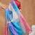 Blue bandhani silk blend ready to wear saree with blouse