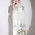 Cream floral satin satin regular saree with blouse