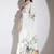 Cream floral satin satin regular saree with blouse