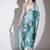 Green floral satin satin regular saree with blouse