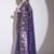 Purple floral satin satin regular saree with blouse