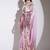 Wine floral satin satin regular saree with blouse