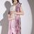 Wine floral satin satin regular saree with blouse