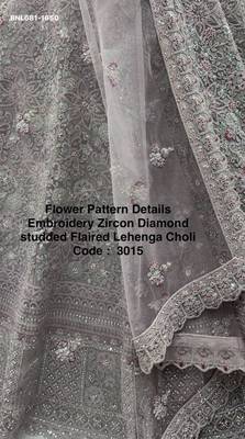lavender net embroidered lehenga choli 4