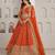 Trendy Rust Double Dupatta Bridal Lehenga Collection
