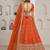 Trendy Rust Double Dupatta Bridal Lehenga Collection