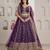 Elegant Purple Bridal Lehenga with Double Dupatta Styling