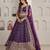 Elegant Purple Bridal Lehenga with Double Dupatta Styling