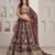 Designer Onion Color Lehenga Choli with Golden Floral Detailing