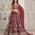 Stylish Maroon Lehenga Choli with Rich Golden Floral Craftsmanship