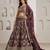Designer Onion Color Lehenga Choli with Golden Floral Detailing