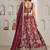 Stylish Maroon Lehenga Choli with Rich Golden Floral Craftsmanship