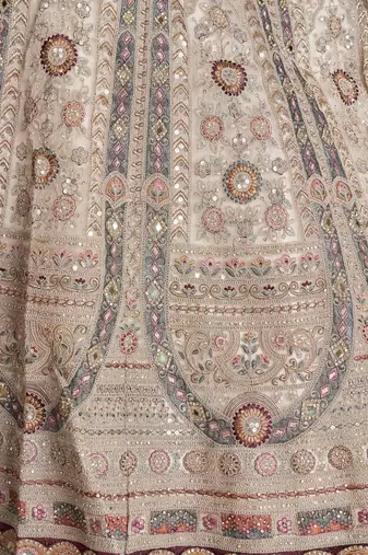 Premium White Bridal Lehenga with Intricate Floral Artistry