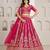 Classic Rani Silk Bridal Lehenga with Floral Zari Embroidery