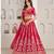 Classic Rani Silk Bridal Lehenga with Floral Zari Embroidery