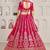 Classic Rani Silk Bridal Lehenga with Floral Zari Embroidery