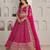 Elegant Rani Bridal Lehenga with Double Dupatta Styling