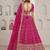 Elegant Rani Bridal Lehenga with Double Dupatta Styling
