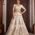 Elegant White bridal Lehenga with Double Dupatta & Multicolor Embroidery