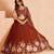 Rust Bridal Lehenga Choli with Intricate Bead and Sequins Embroidery