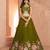 Elegant Floral Green Embroidered Tissue Lehenga Choli Set