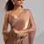 Golden cut dana sequin embroidered work two tone silk saree