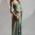 Teal blue cut dana sequin embroidered work two tone silk saree