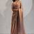 Golden cut dana sequin embroidered work two tone silk saree