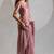 Pink cut dana sequin embroidered work two tone silk saree