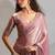 Pink cut dana sequin embroidered work two tone silk saree