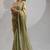 Green cut dana sequin embroidered work two tone silk saree