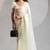 White cut dana sequin embroidered work two tone silk saree