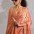 Peach cut dana sequin embroidered work two tone silk saree