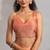 Peach cut dana sequin embroidered work two tone silk saree