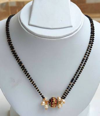 Designer meenakari mangalsutra 2