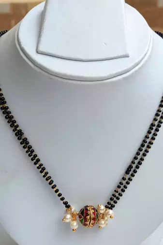 Designer meenakari mangalsutra