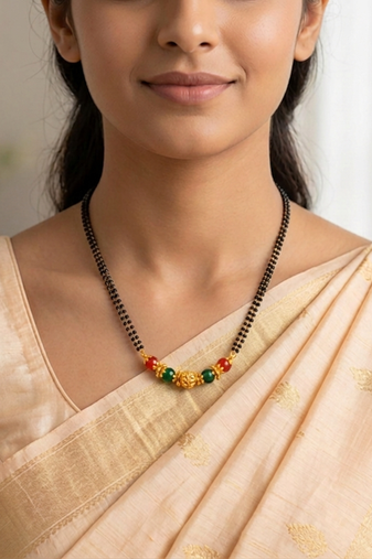 Multicolor beaded mangalsutra