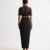Black embroidered silk co ord set