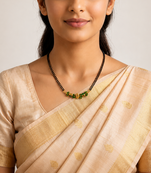 Green beaded mangalsutra