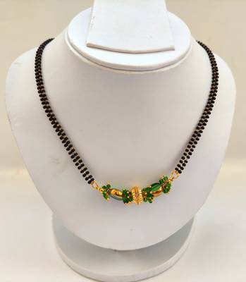 Green beaded mangalsutra 2