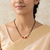 Red and gold beaded dailywear mangalsutra